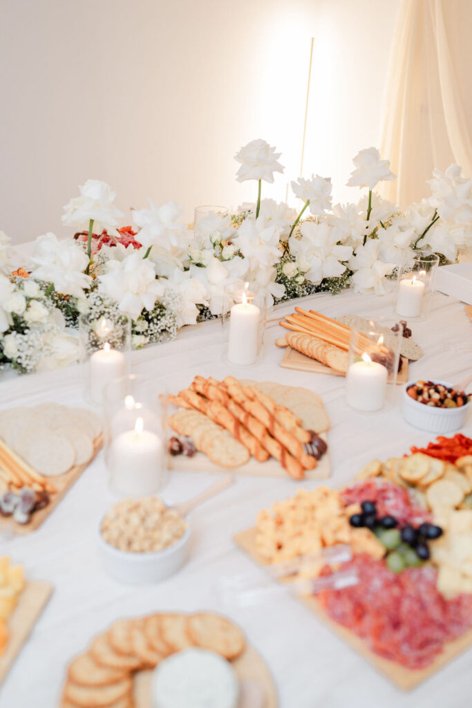 Charcuterie in a bridal boutique